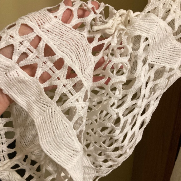 Elisa Cavaletti off White Boho Lace-Up Tunic with Multicolor Embroidery - Picture 3 of 13